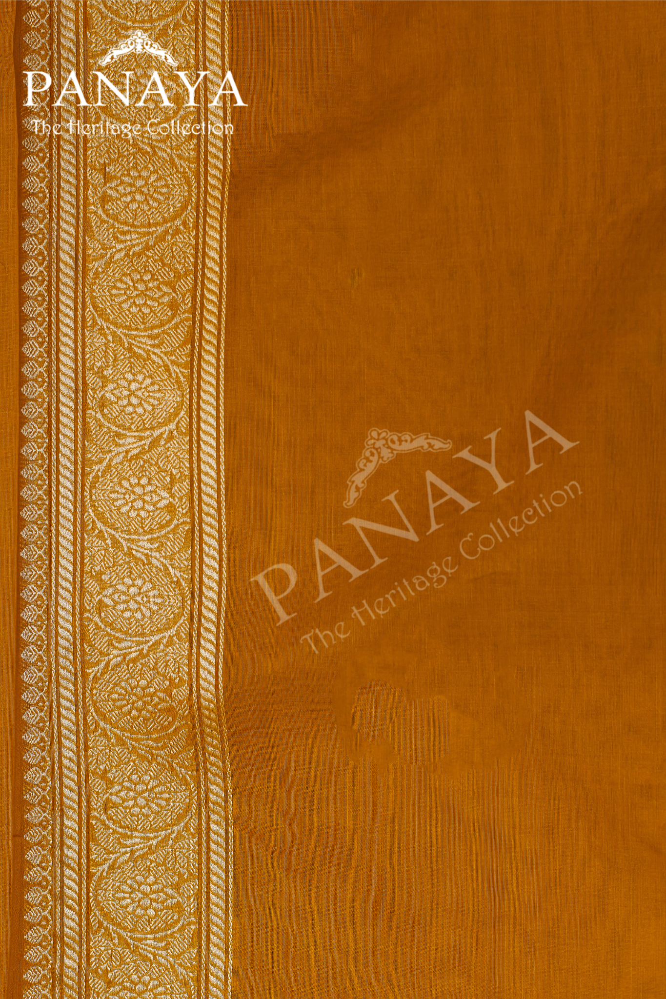Handloom Kadwa Weave Kora Silk With Buti Meenakari With Banarsi Anchal And Border