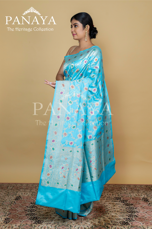 Handloom Cut Work Banarasi Border Zaal Design With Meenakari Zaal