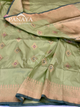 Saree Katan Silk with banarasi aanchal & Border with meenedar Boota Design