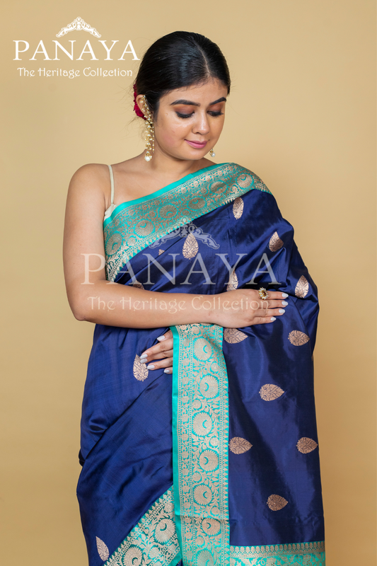 Katan Silk Kadwa Weave Handloom Silk