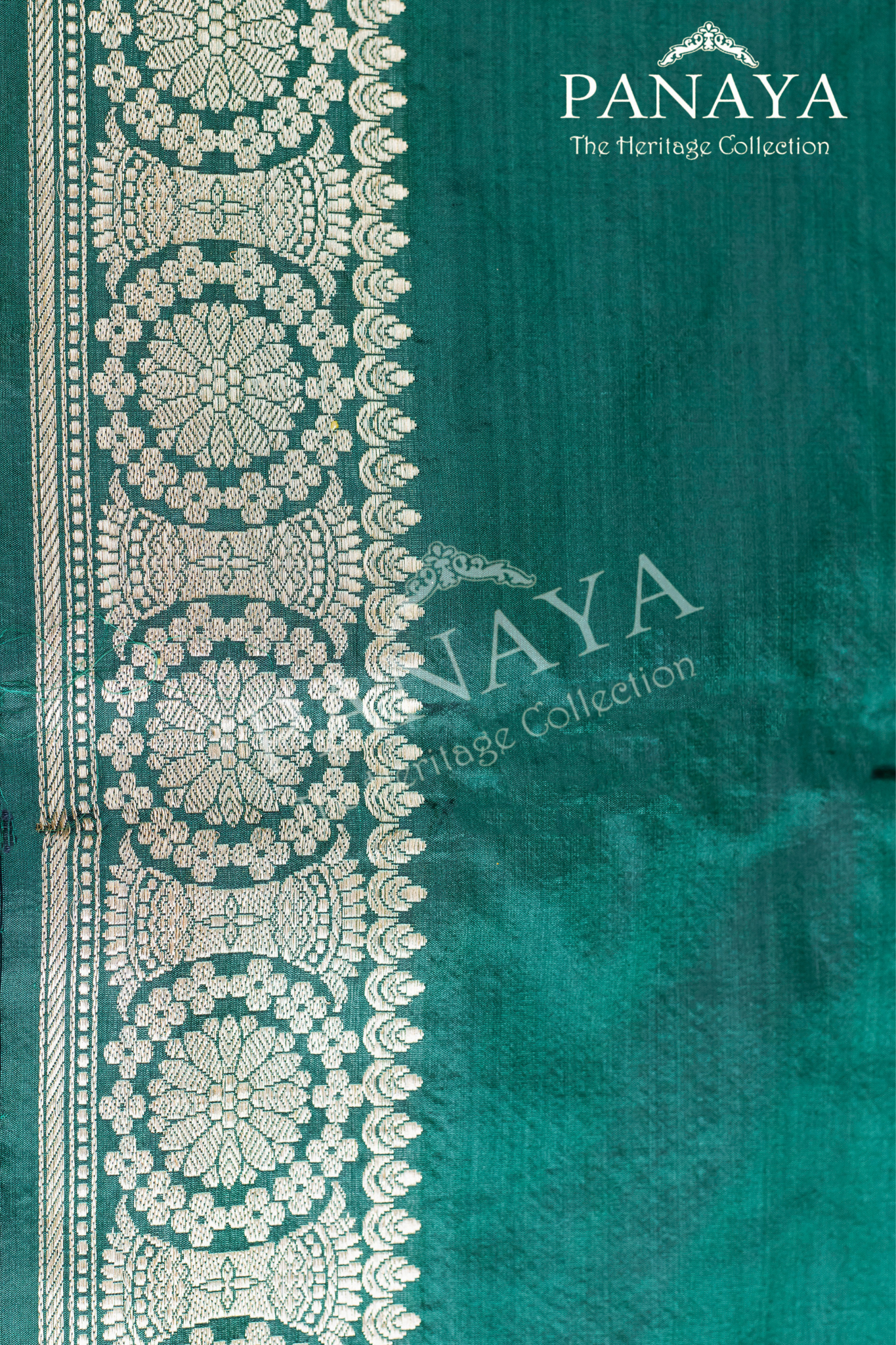 Handloom Katan Silk With Kuniya Banarasi Border Anchal