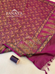 Saree Katan Silk None Paisely Jamewar Saree with banarasi Aanchal & Border with Multi Resham Work