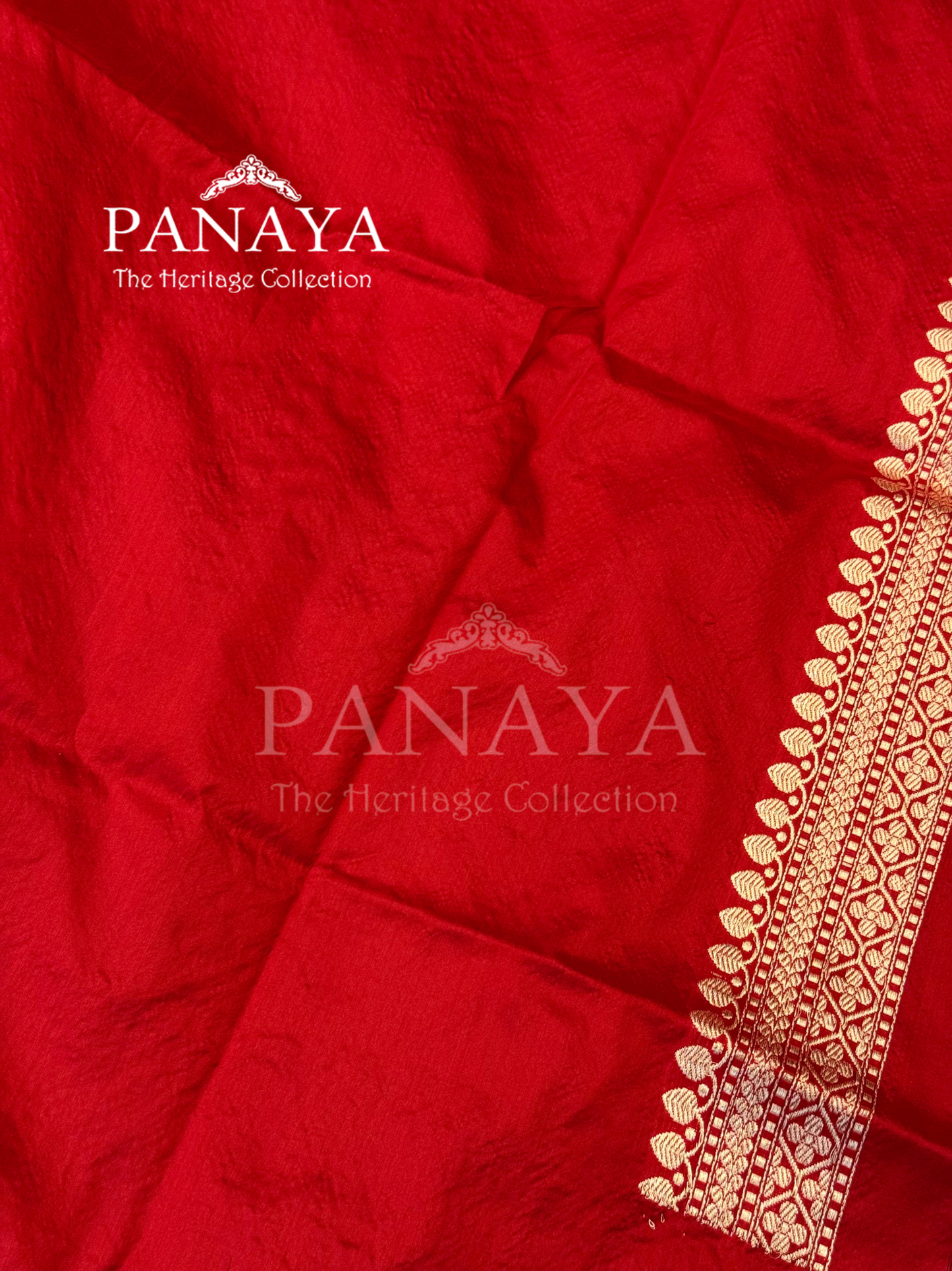 Saree Katan Silk with Contrast aanchal & Border with gold zari Paisely Boota Design