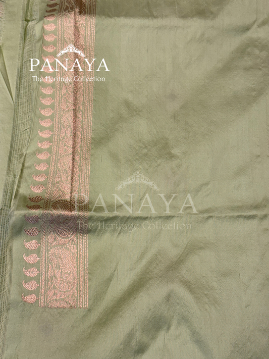 Saree Katan Silk with banarasi aanchal & Border with meenedar Boota Design