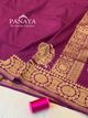 Saree Katan Silk Plain Saree with Banarasi Aanchal, Border & Nice Konia
