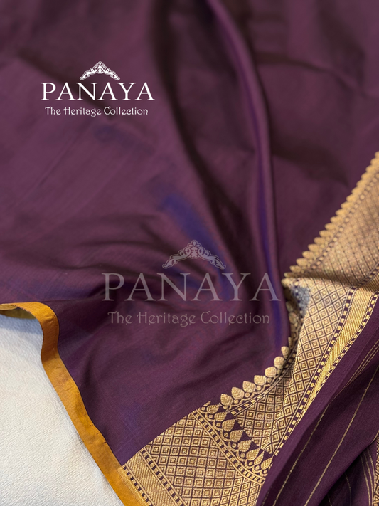 Saree Katan Silk Banarasi Aanchal Border with Gold & Silver Zari Antique Boota Design