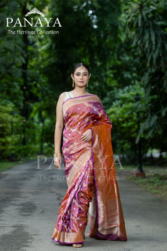 Diagonal Zaal Work With Sona Rupa Zari Work