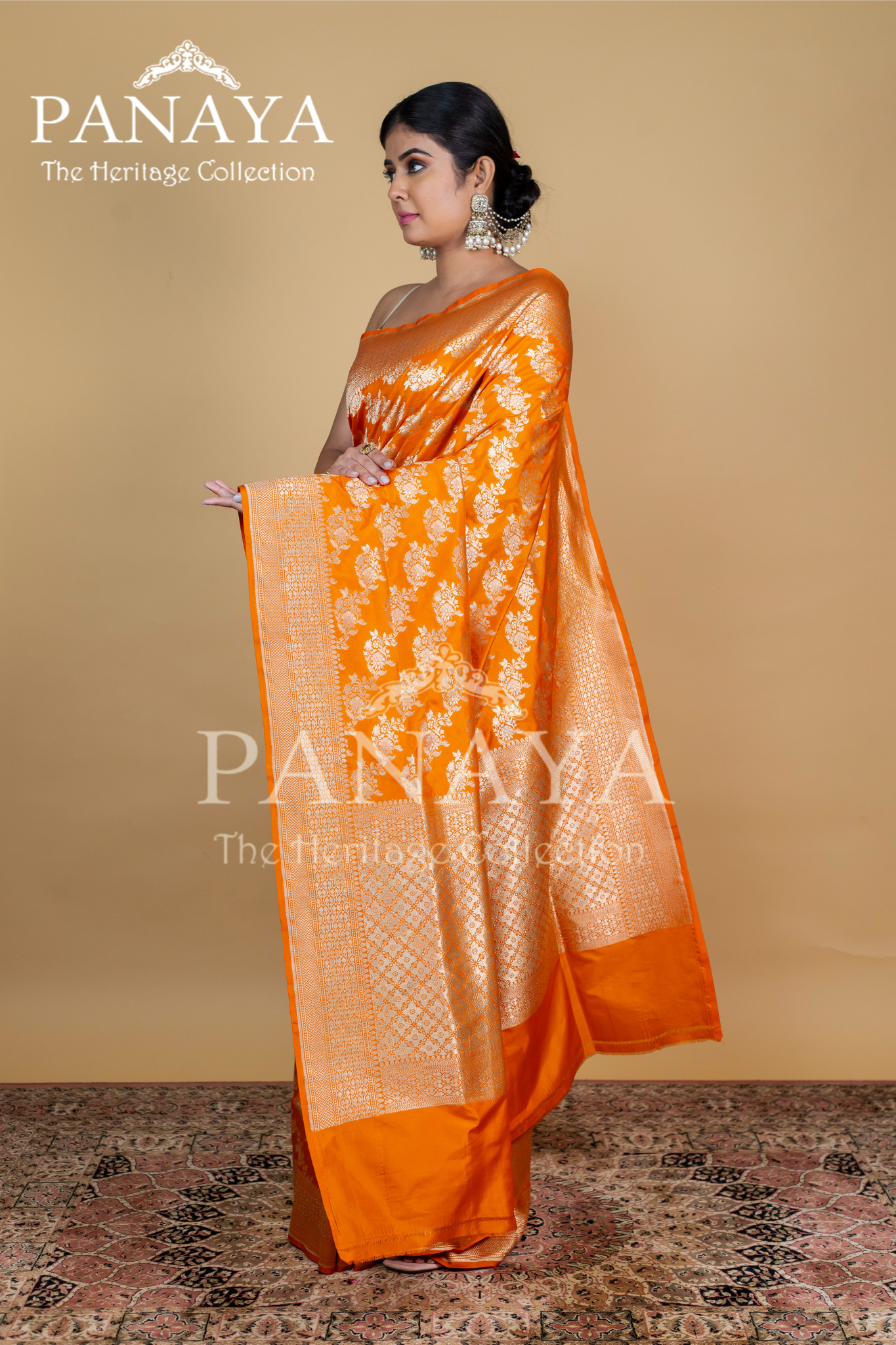 Handloom Cut Work Banarasi Border And Anchal Zaal Design