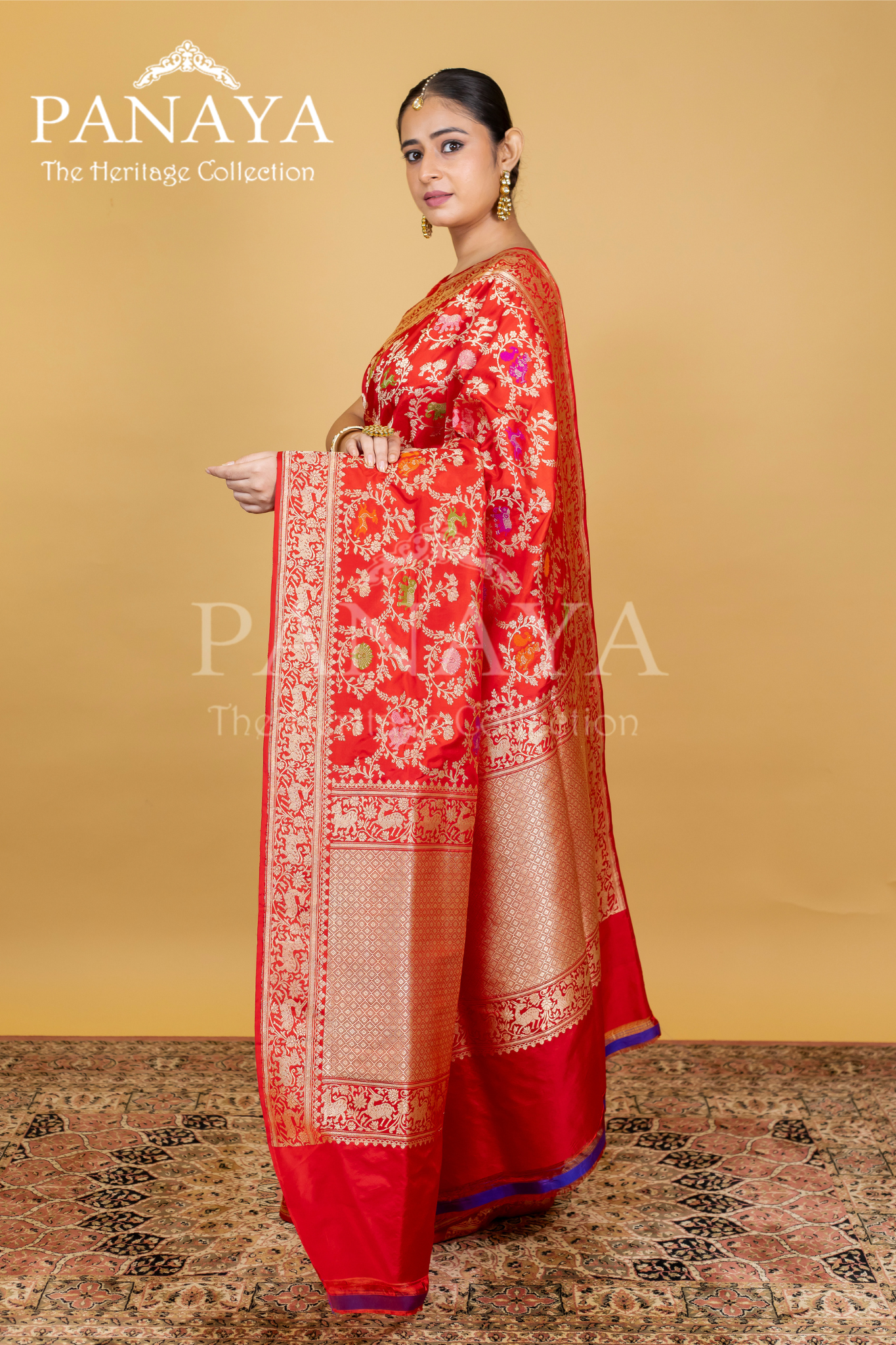 Katan Silk Sikargah Design Zaal With Meenakari Work