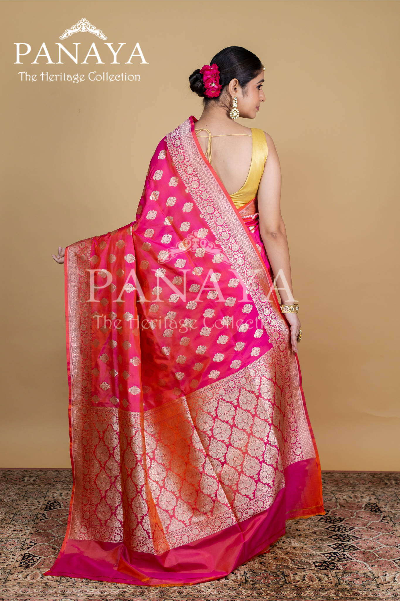 Handloom Cut Work Banarasi Buti Saree With Banarsi Border And Anchal