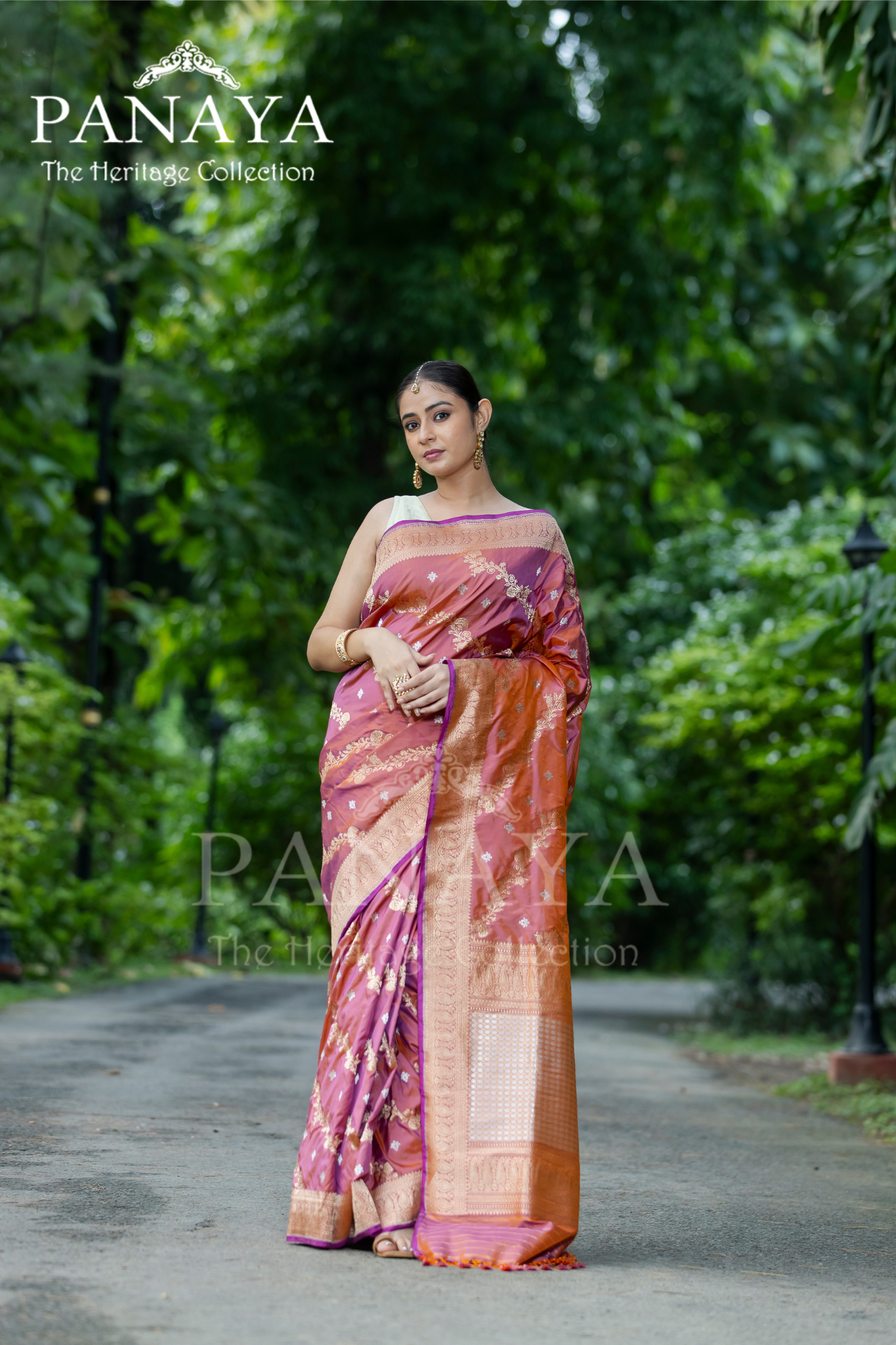 Diagonal Zaal Work With Sona Rupa Zari Work