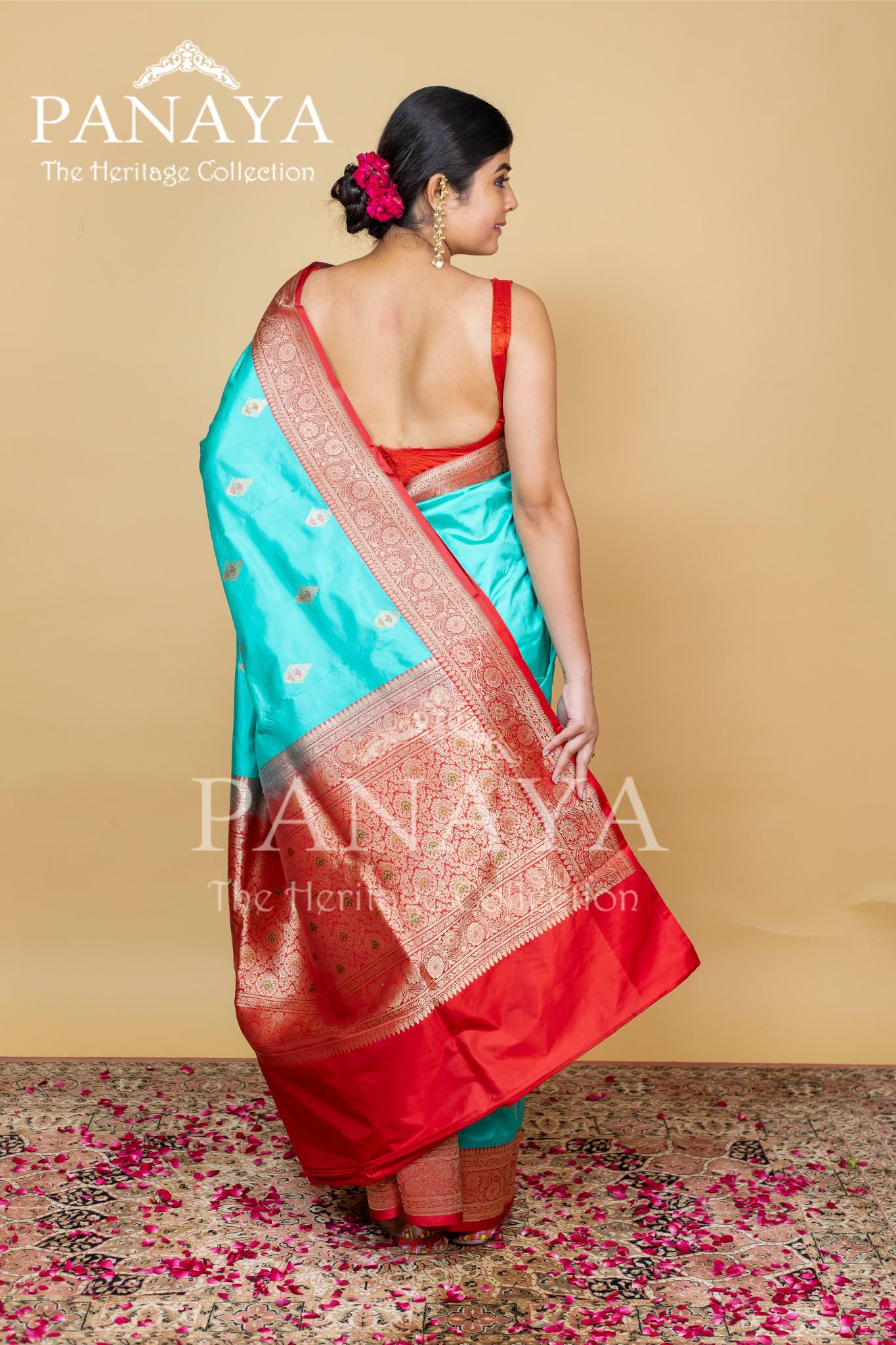 Banarasi Border And Anchal With Meenakari Work And Buti