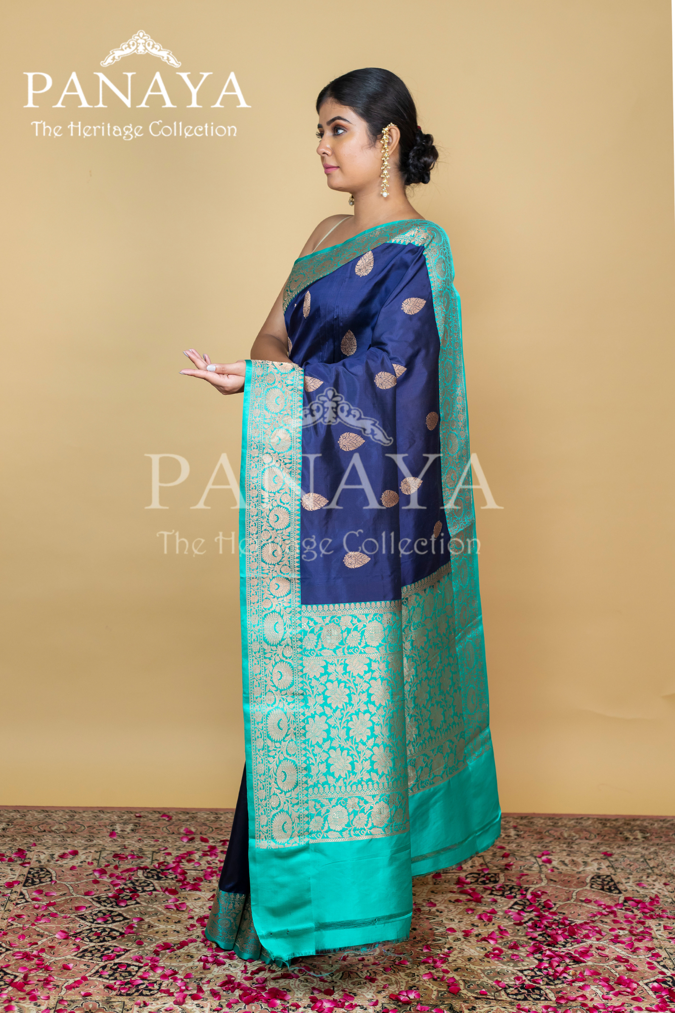 Katan Silk Kadwa Weave Handloom Silk
