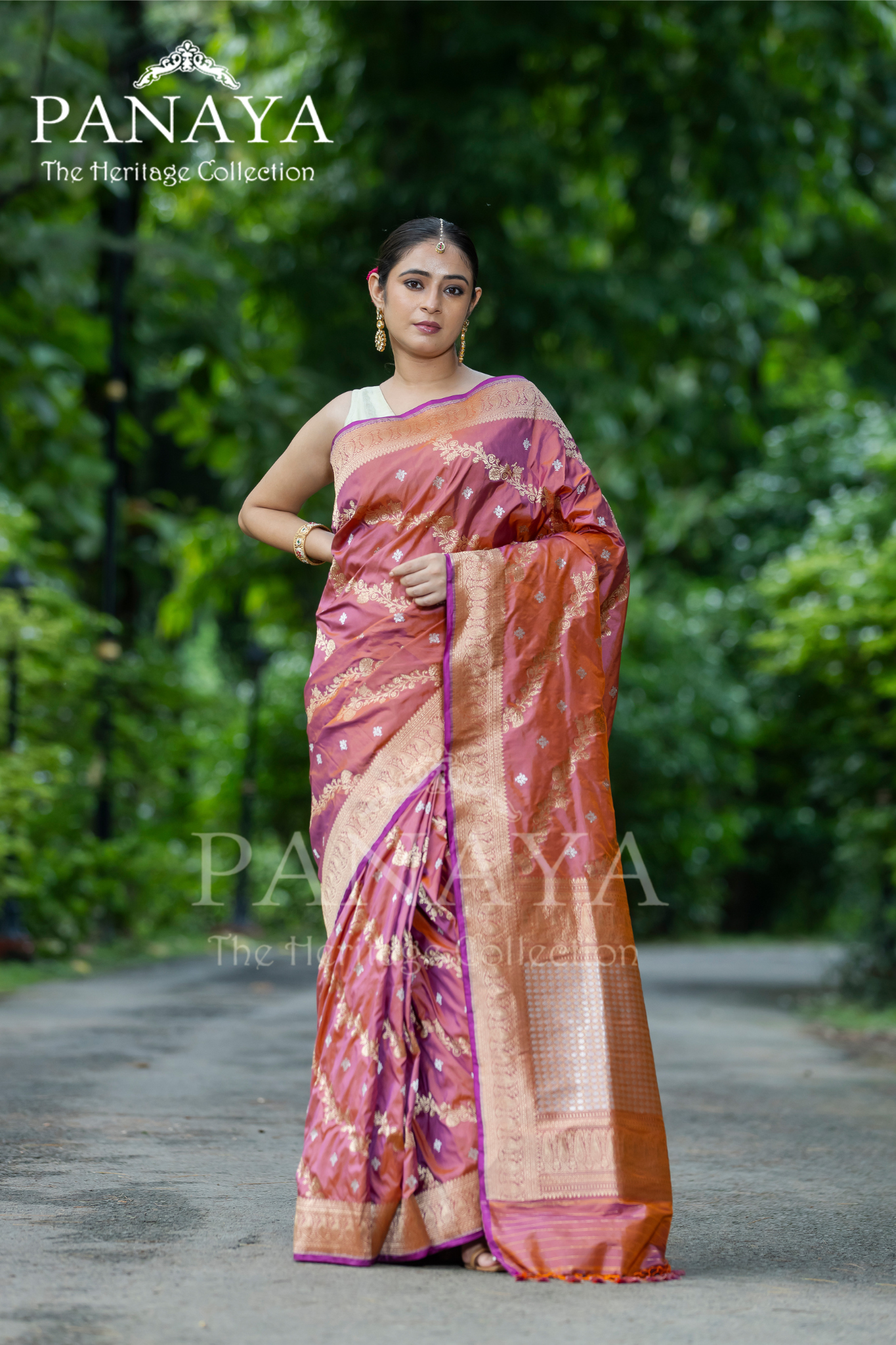 Diagonal Zaal Work With Sona Rupa Zari Work