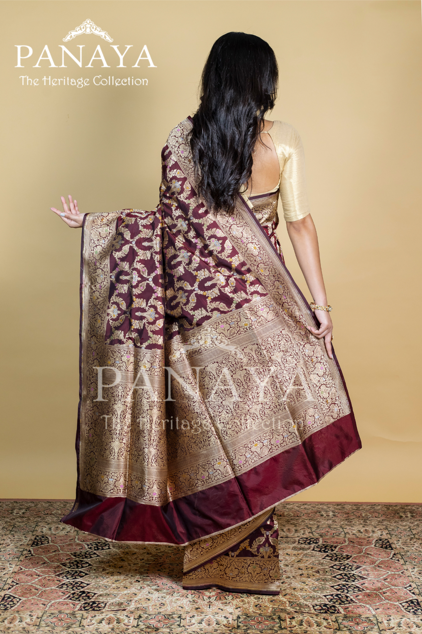 Handloom Cutwork Zaal Design With Meenakari Work