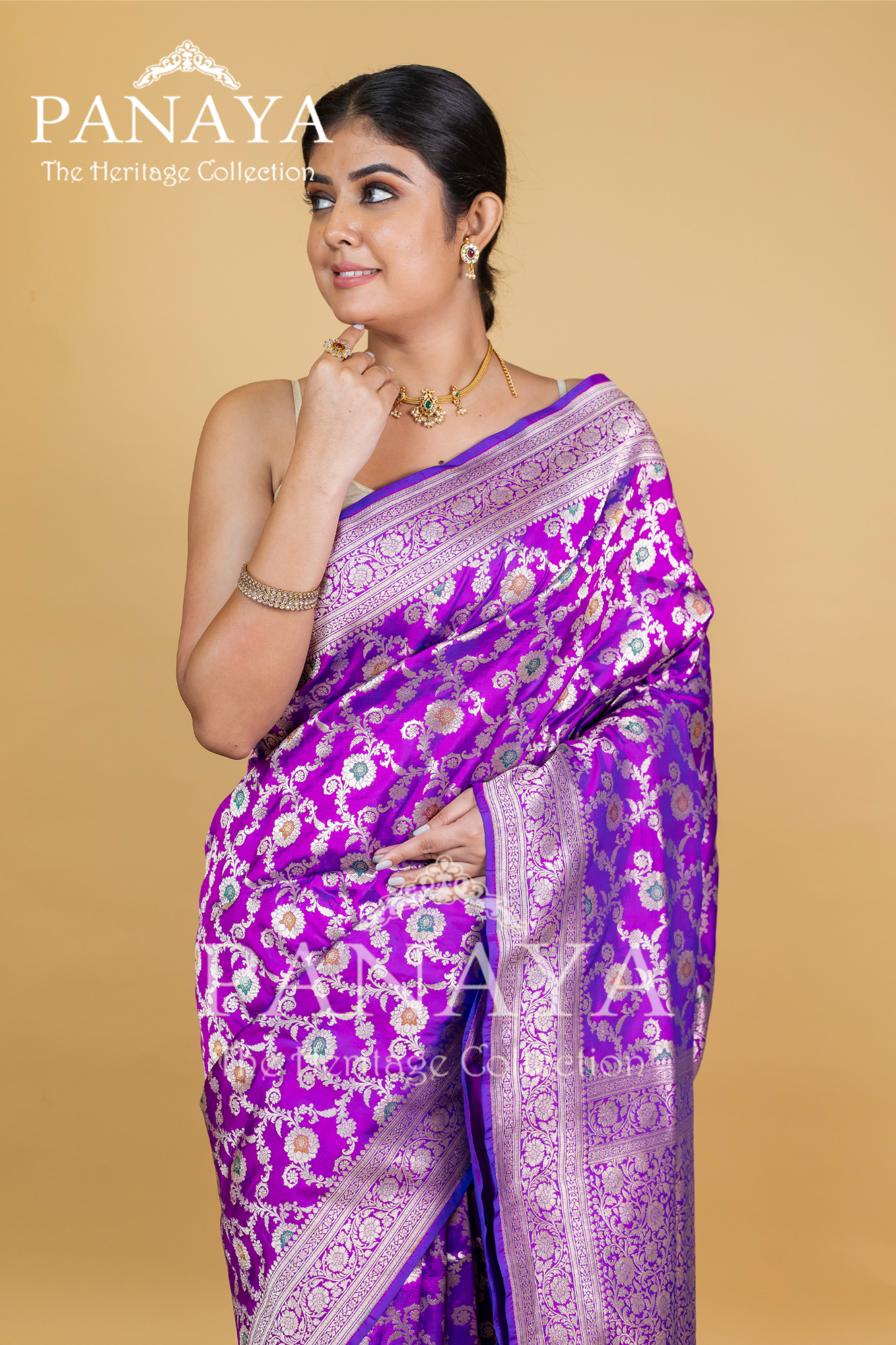 Katan Silk Zaal Design Meenakari Work