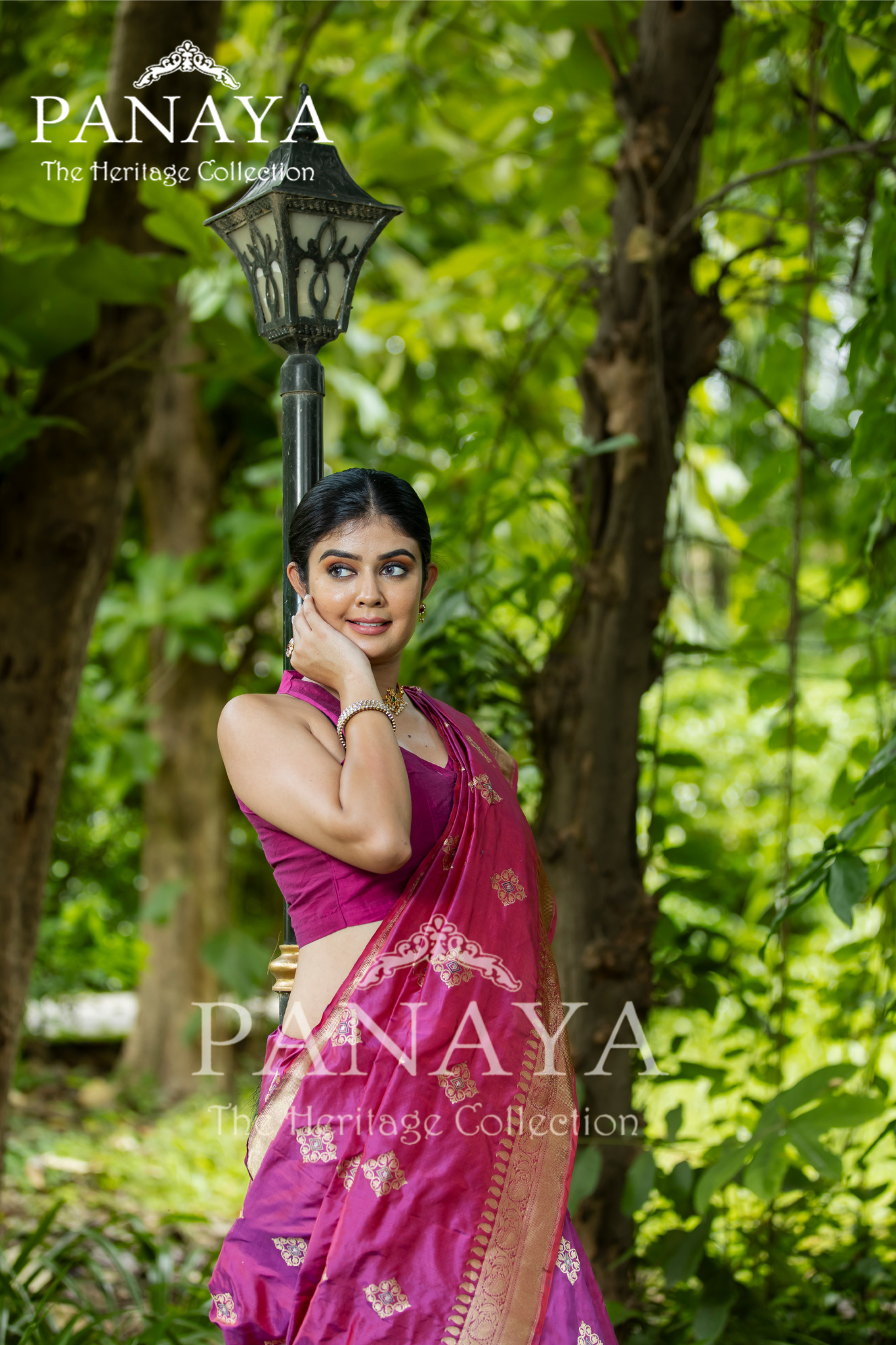 Handloom Katan Silk Kadwa Buti Work With Meenakari Banarasi Anchal And Border