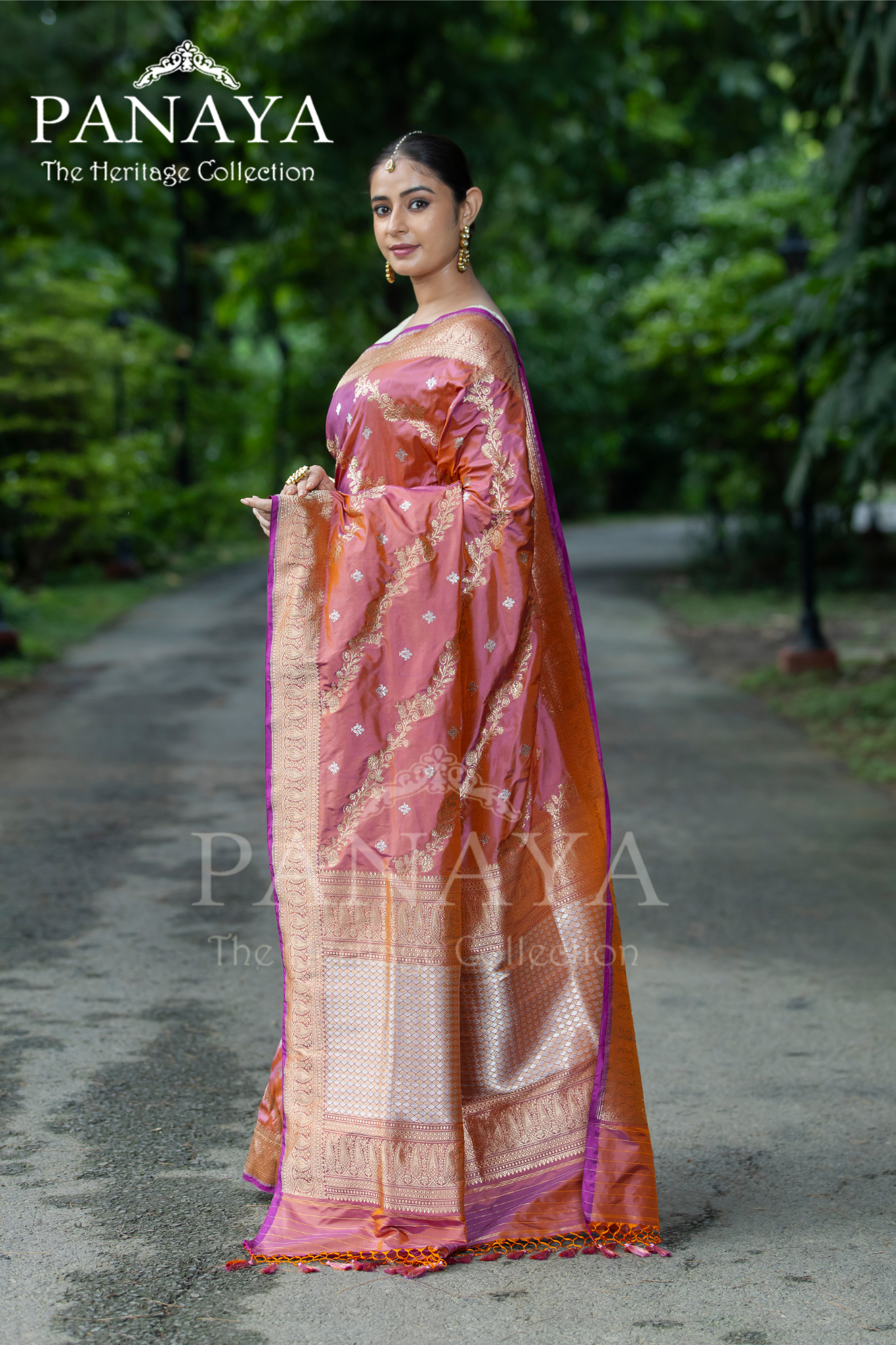 Diagonal Zaal Work With Sona Rupa Zari Work
