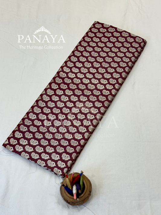 Saree Katan Silk Banarasi Aanchal Border with Resham silk Booti