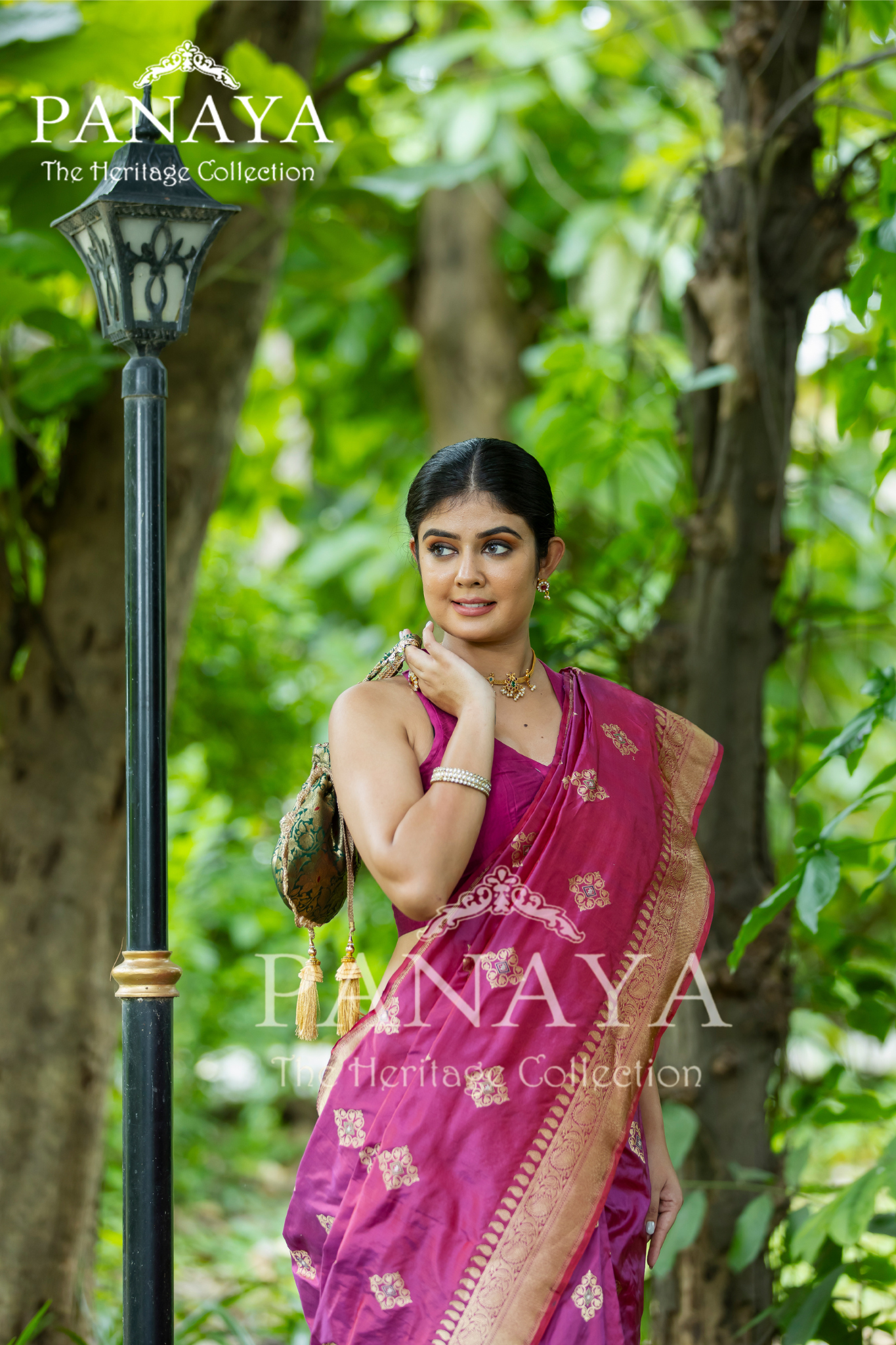 Handloom Katan Silk Kadwa Buti Work With Meenakari Banarasi Anchal And Border