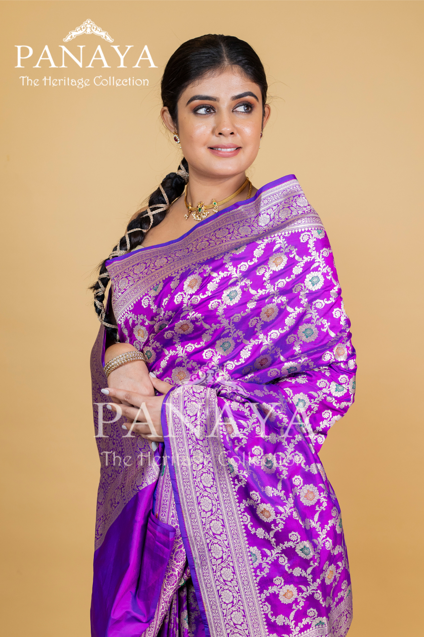 Katan Silk Zaal Design Meenakari Work