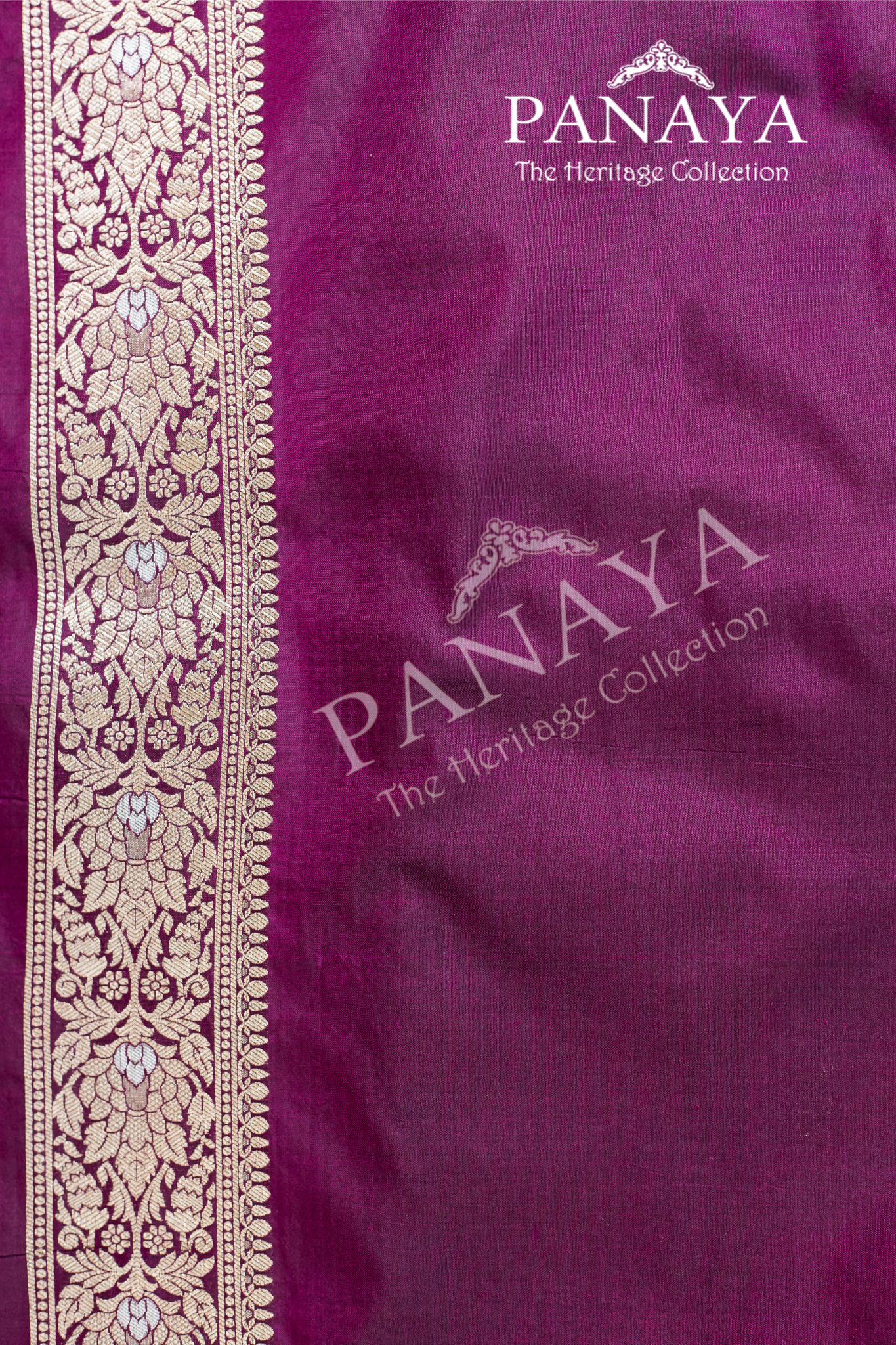 Katan Silk Handloom With Zaal Design With Banarsi Anchal Border
