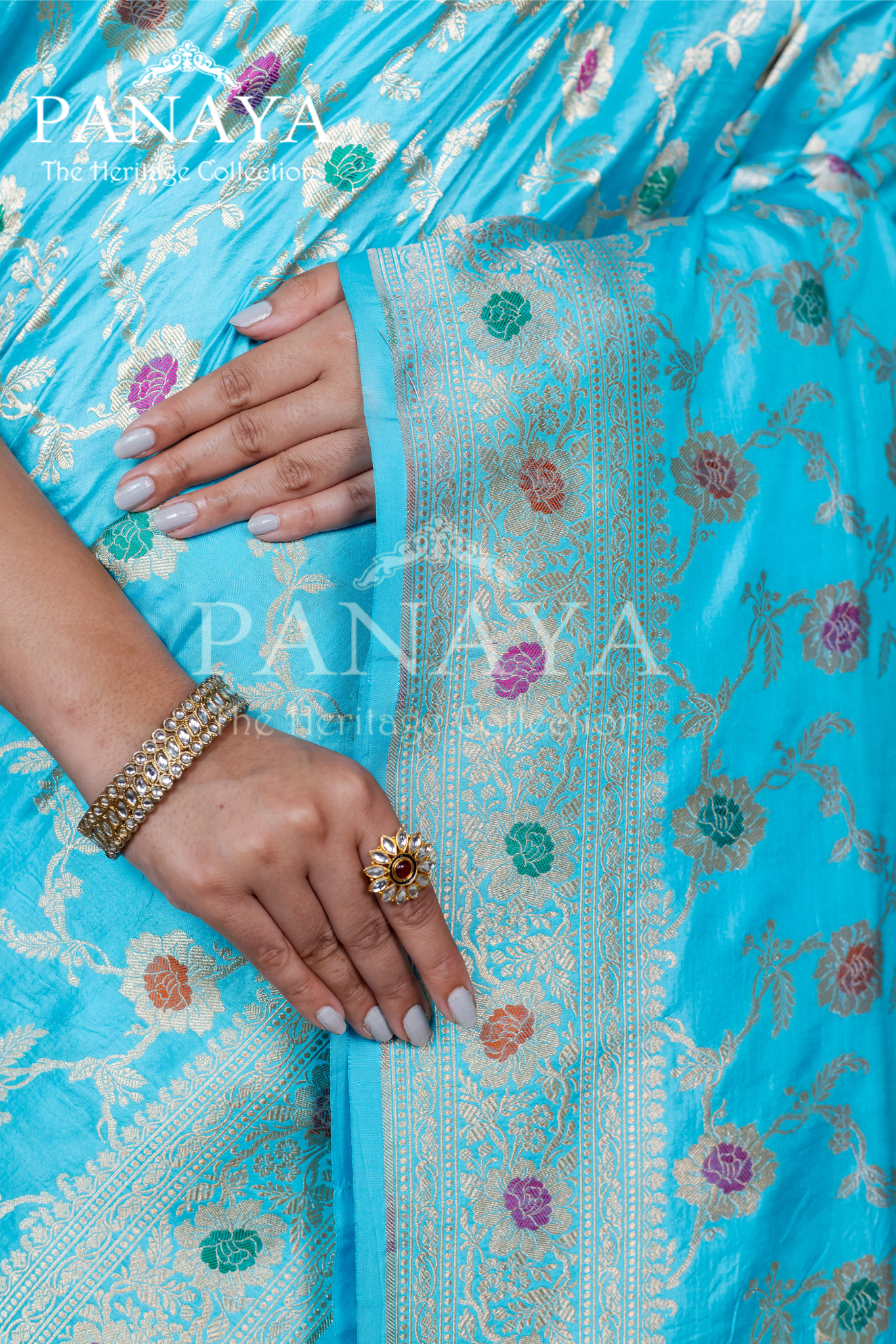 Handloom Cut Work Banarasi Border Zaal Design With Meenakari Zaal