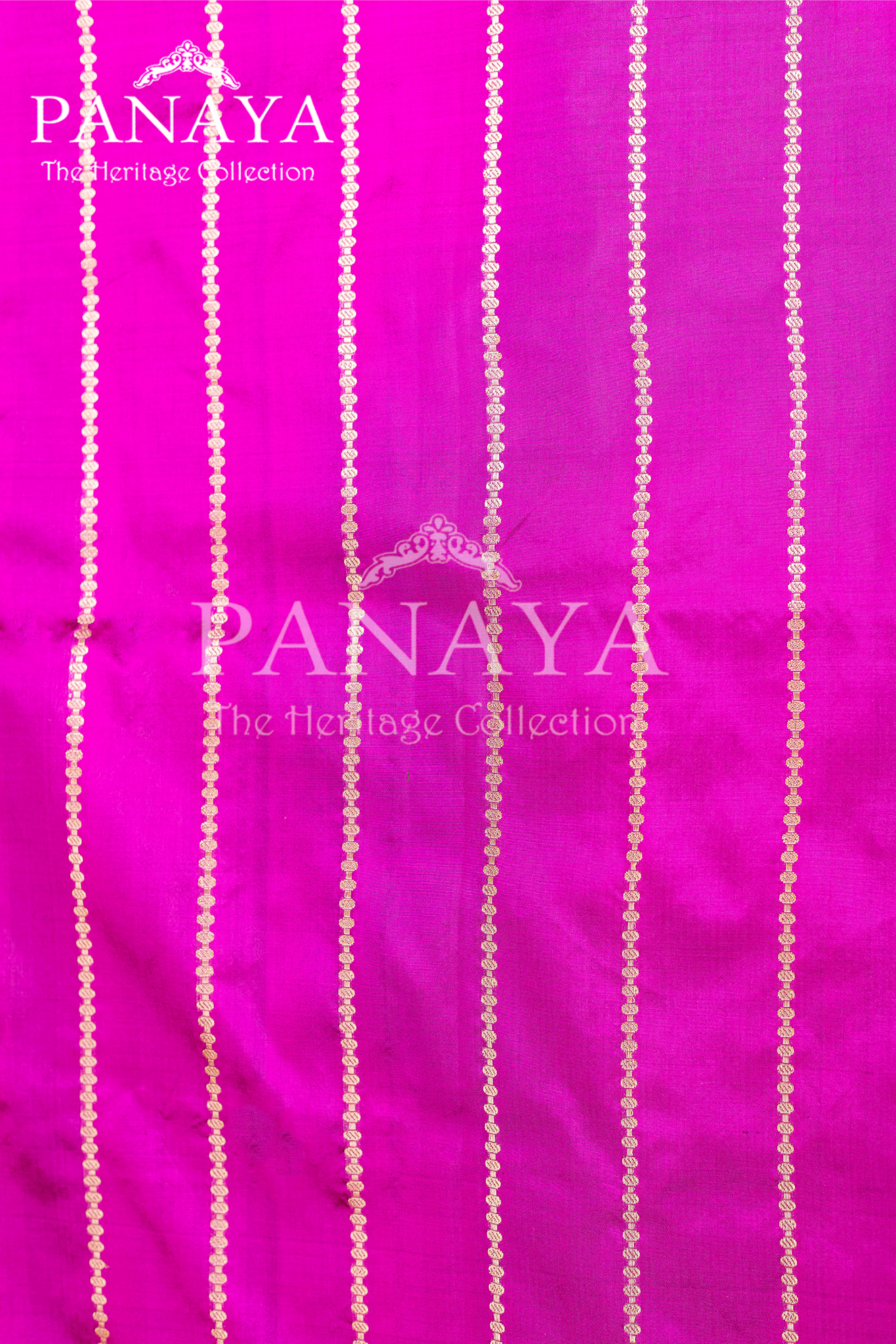 Buti Work With Meenakari Anchal And Border With Contrast Pink Color