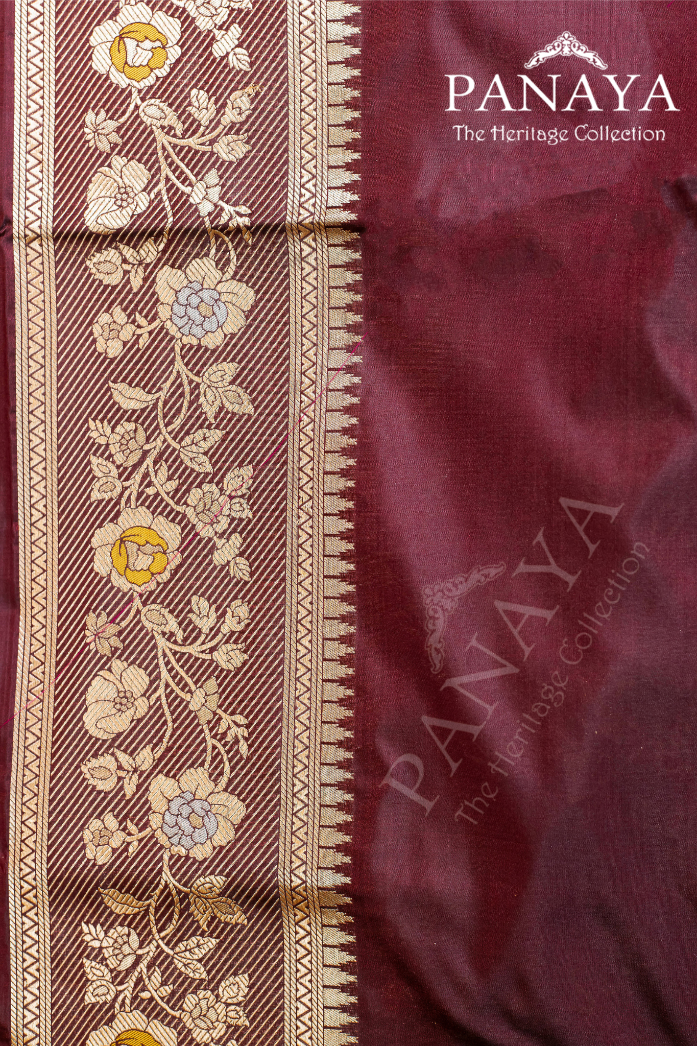 Katan Silk Zaal Design Meenakari Work With Banarasi Anchal Border Design