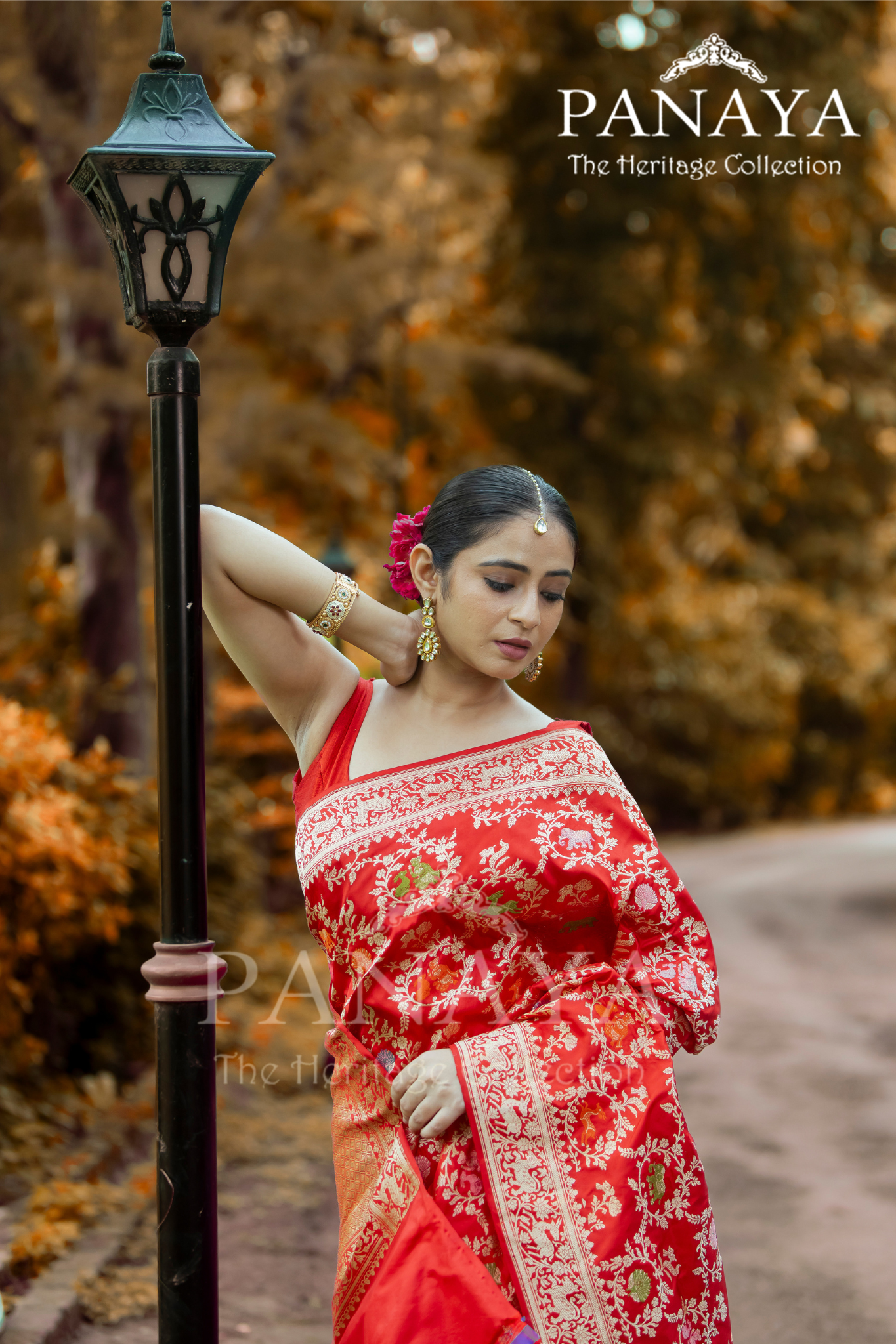 Katan Silk Sikargah Design Zaal With Meenakari Work