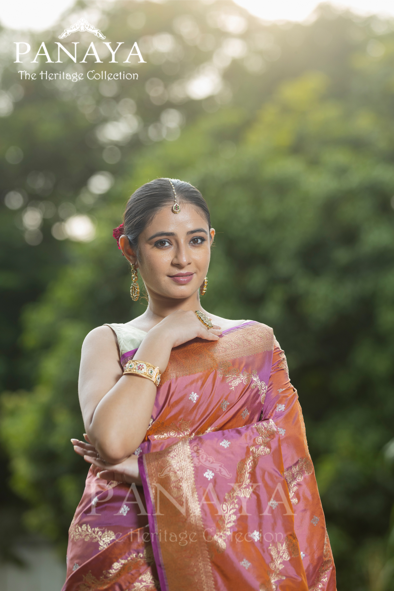 Diagonal Zaal Work With Sona Rupa Zari Work