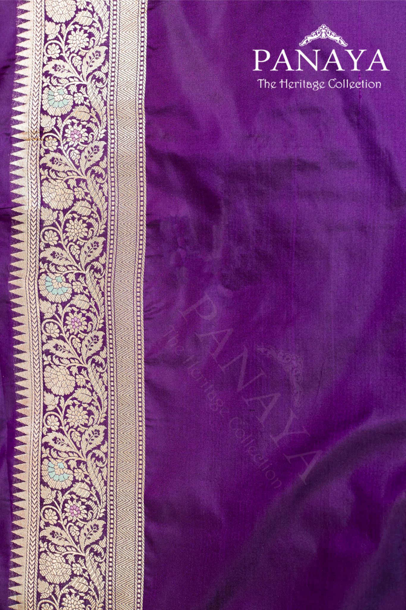 Katan Silk Meenakari Buti With Triangular Work