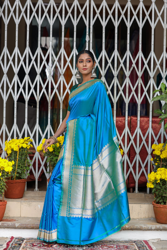 Morkanthi Katan Pure Silk Kadwa Saree - Panaya 