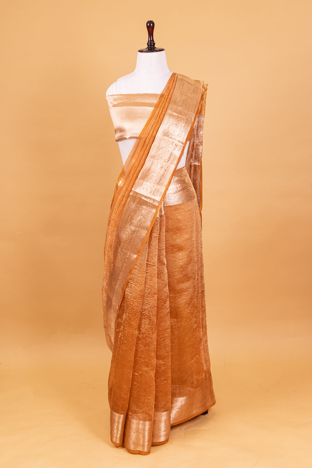 Gold Tissue Pure Silk Dyed Saree - Panaya 