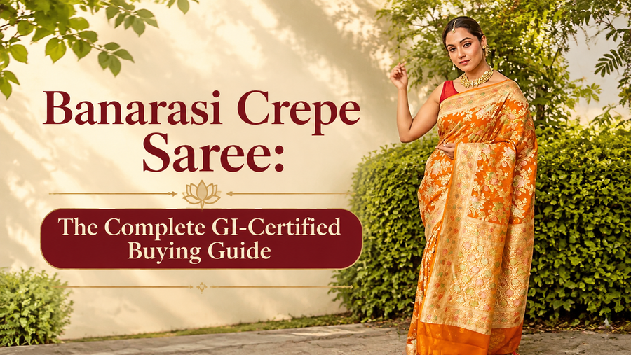 Banarasi Crepe Saree: The Complete GI-Certified Buying Guide