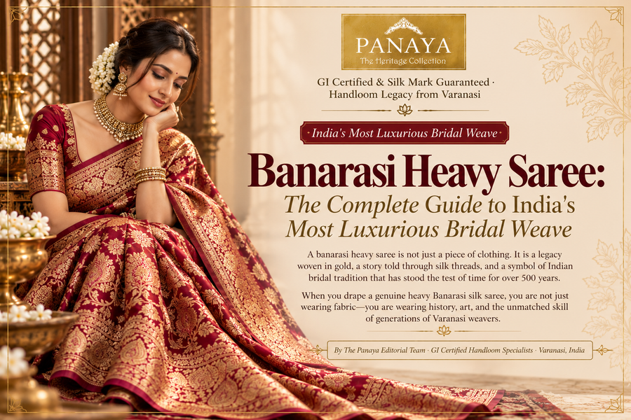 Banarasi heavy saree for luxurious bridal wear