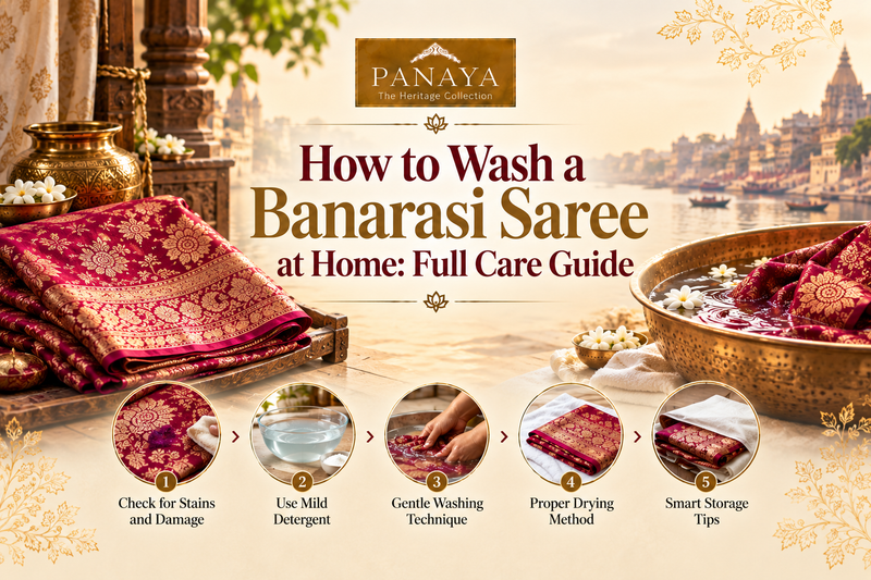 How to Wash a Banarasi Saree at Home: Full Care Guide