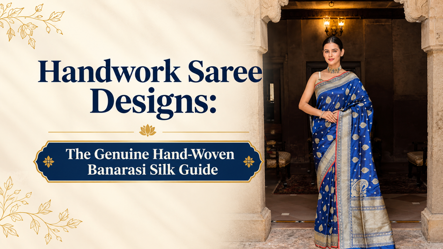 Handwork Saree Designs: Genuine Hand-Woven Banarasi Silk Guide