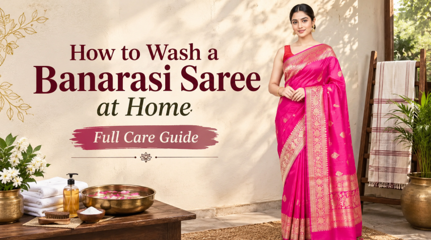 How to Wash a Banarasi Saree at Home | The Panaya 
