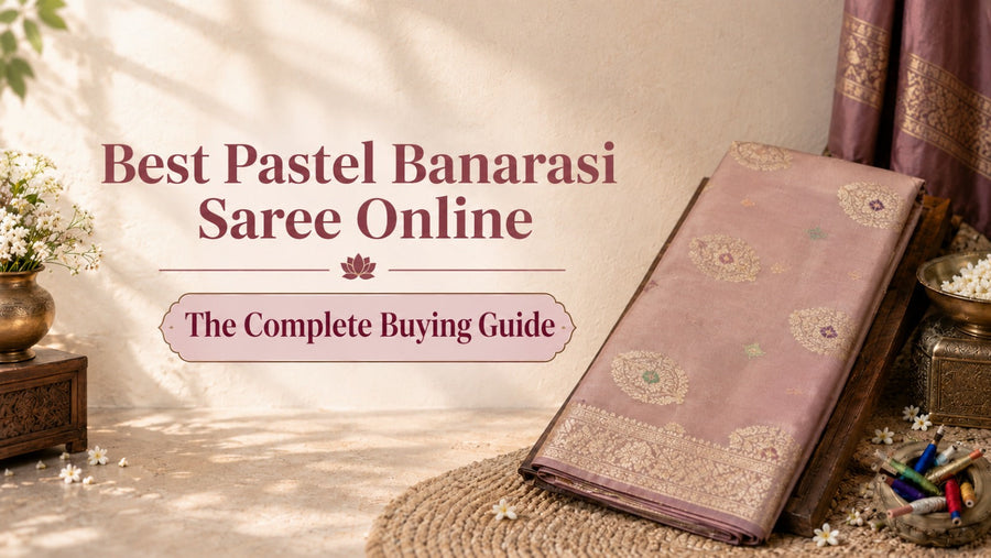 Best Pastel Banarasi Saree Online | The Panaya