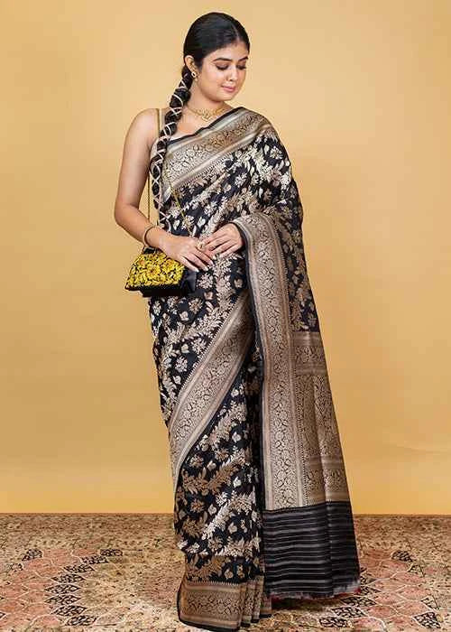 Black Banarasi Saree
