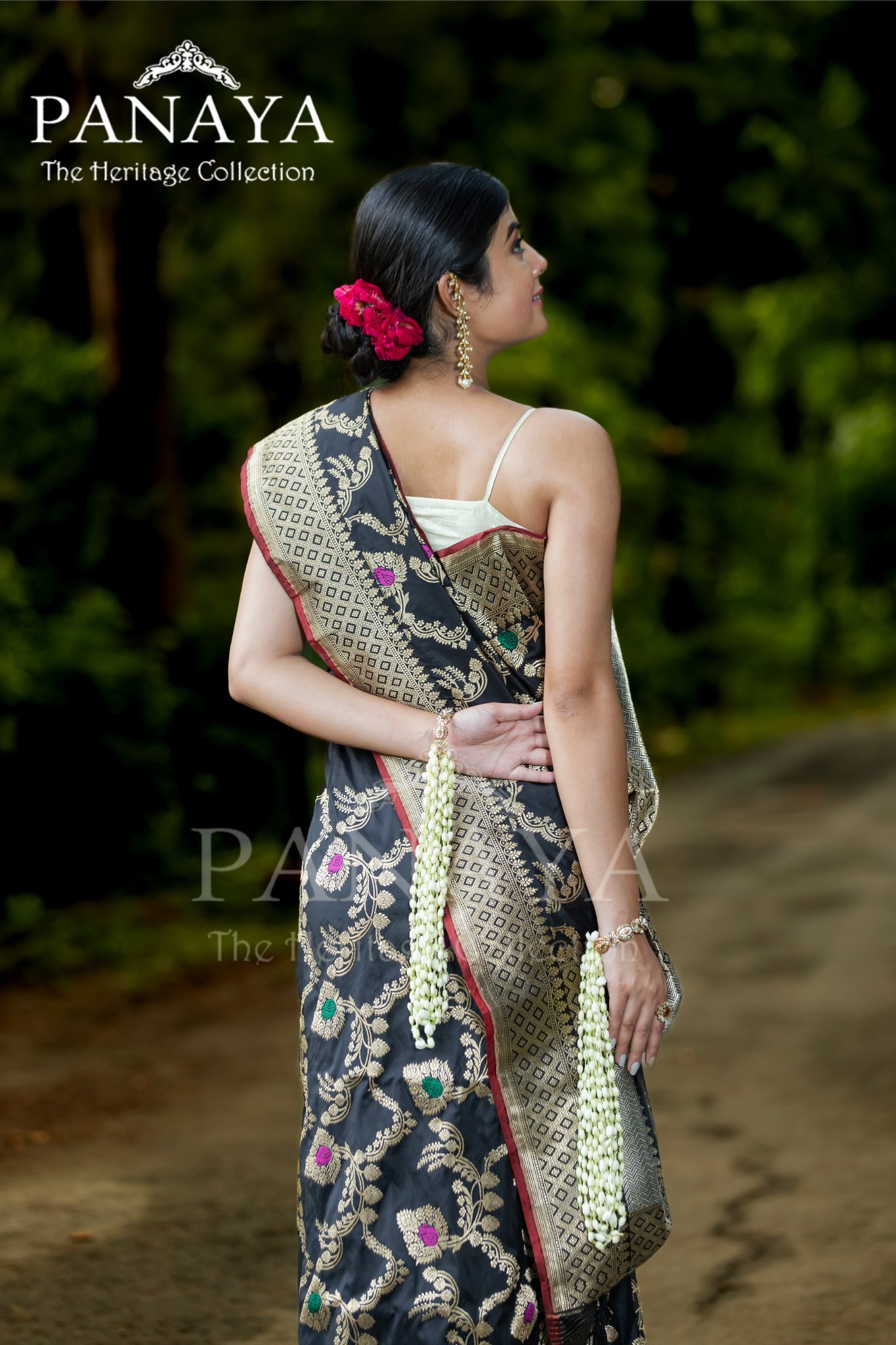 Handloom Katan Silk With Zaal Design Meenakari Work Banarsi Anchal And Border