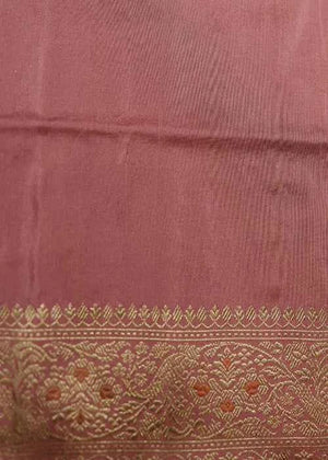 Light Pink Katan Silk Saree — Kadwa Meena Jaal