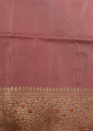 Light Pink Katan Silk Saree — Kadwa Meena Jaal