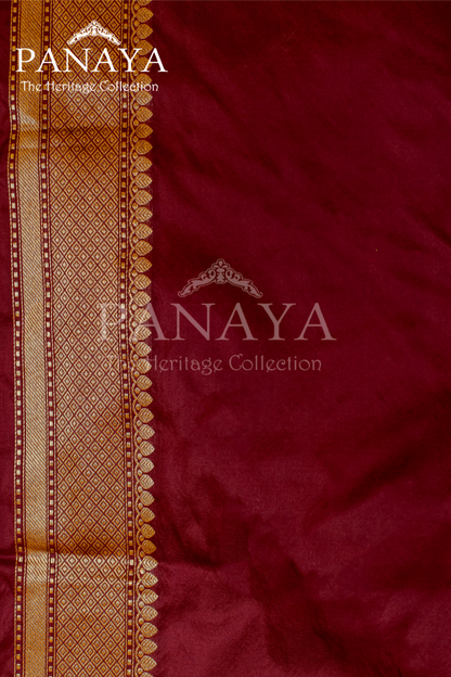 Katan Silk With Royal Buta With Gold And Silver Zari Work