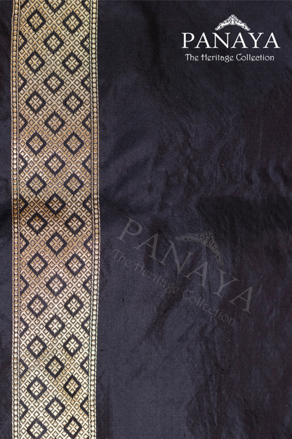 Handloom Katan Silk With Zaal Design Meenakari Work Banarsi Anchal And Border