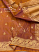 Saree Katan Silk with banarasi aanchal & Border with Gold & Silver zari  Booti Design