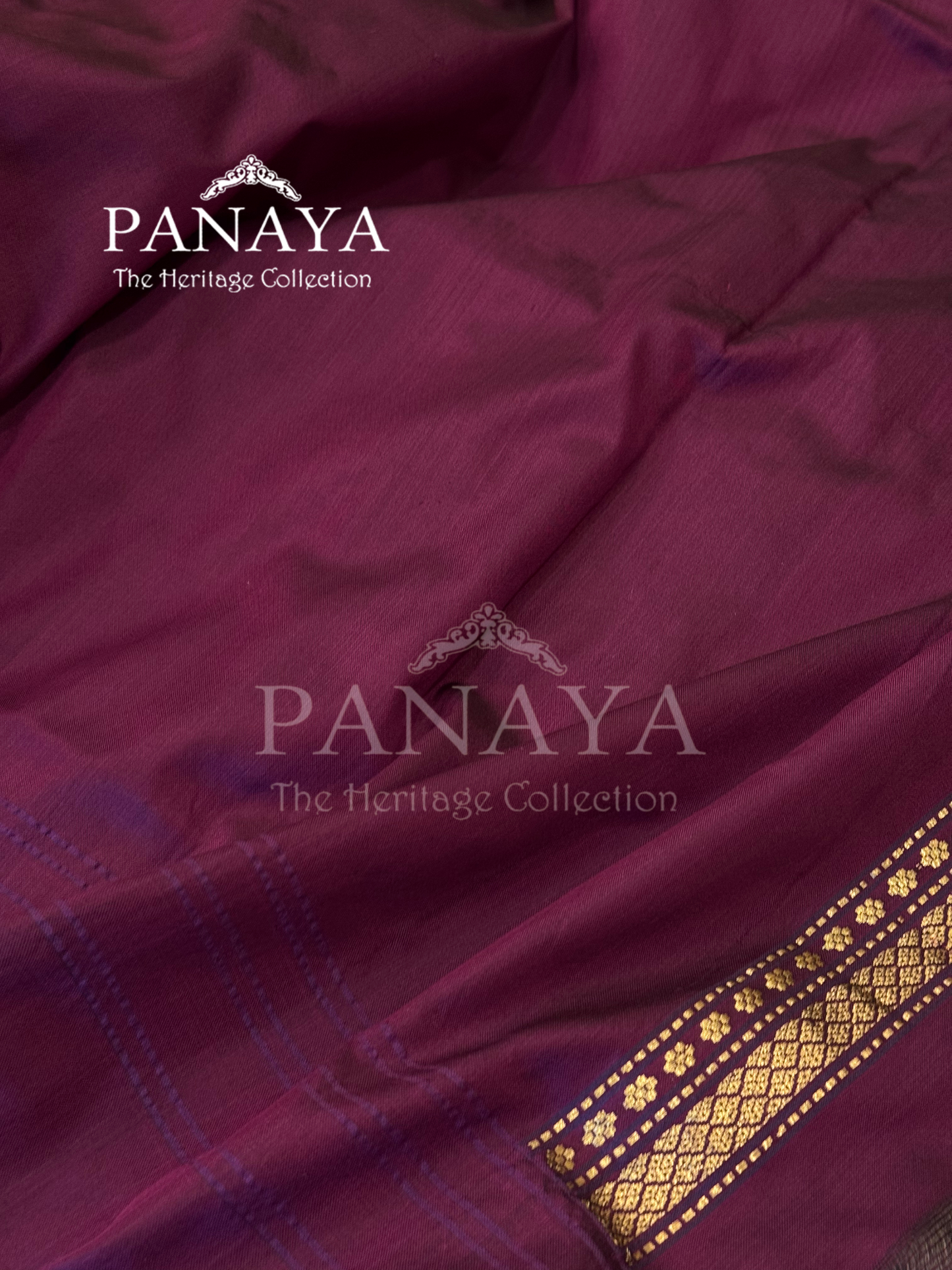 Saree Katan Silk Plain Saree with Banarasi Aanchal, Border & Nice Konia