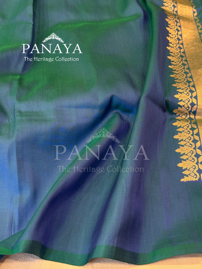 Saree Katan Silk Plain Saree with Banarasi Aanchal, Border