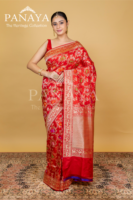Katan Silk Sikargah Design Zaal With Meenakari Work